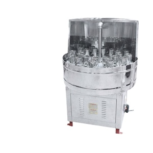 Sistema de Lavado Rotatorio Semiautomático de 24 Cabezales para Botellas de PET de Acero Inoxidable para Bebidas, Agua, Leche y Vino - Product Image 1