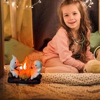 2024 nouveau produit fantôme feu de camp scintillant veilleuse Halloween veilleuses avec capteurs de lumière