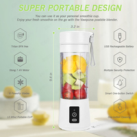 Mélangeur portable USB 380ml Mini appareil à smoothie en acier inoxydable Gadget de cuisine