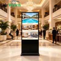 Affichage numérique sur pied de 43 pouces, écran tactile vertical LCD, kiosque interactif, totem pour hall de centre commercial