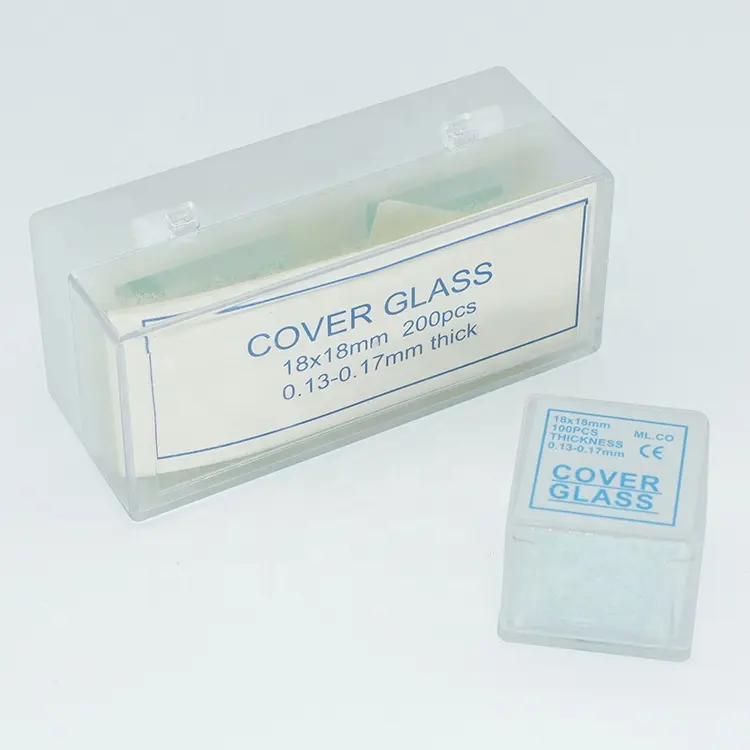 Lab use microscope cover glass disposable 0.17mm slide coverslip for microscope