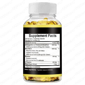 Maca Gélules pour Hommes Amélioration Vitamine Herbes Nutrition Santé Compléments avec Ashwagandha Panax <span class=keywords><strong>Ginseng</strong></span> pour Adultes - Product Image 2