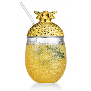 Dispensador de Bebidas de Vidrio con Forma de Piñ<span class=keywords><strong>a</strong></span> con Varios Tipos de Grifos y Tapa de Vidrio para <span class=keywords><strong>Agua</strong></span> Frí<span class=keywords><strong>a</strong></span> en el Hogar, Cocina, Bodas, Estilo Moderno - Product Image 3