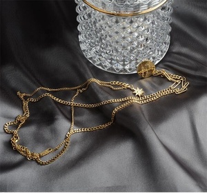 <span class=keywords><strong>Collier</strong></span> ras de cou multi-rangs en acier inoxydable 316l gravé à la mode, <span class=keywords><strong>plaque</strong></span> de nom personnalisée bon marché - Product Image 5