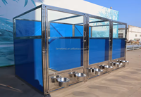Nouvelle conception de niche pour chien de luxe, robuste, solide, grande taille, avec verre trempé et acier inoxydable 304, stable, pour toutes les saisons