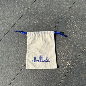 Fashion Durable Cotton <b>Drawstring</b> Bag Custom Logo Printing Cotton Dust <b>Pouch</b> With Silk Ribbons - Product Image 3