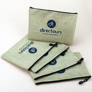 Organisateur de trousse de maquillage pour femmes nouvelle pochette d'emballage cadeau de Noël sacs à cosmétiques de voyage en <span class=keywords><strong>jute</strong></span> coton recyclé biologique pour jouet sexuel - Product Image 1