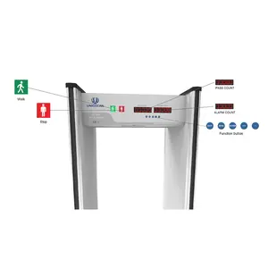 Multi-zone Walk through metal detector UB500 6100/rilevamento mega g3 di armi per scanner di sicurezza aeroportuale