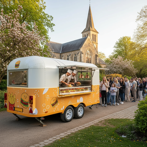 Rimorchio alimentare Mobile chiuso per hamburger gelato al caffè hot dog-per la consegna di Snack - Product Image 2