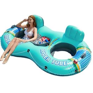 KLAND Bouée de rivière gonflable en PVC et tapis flottant pour adultes, capacité 100-500 kg, <5 passagers, pour la natation - Utilisation extérieure personnalisable - Product Image 4