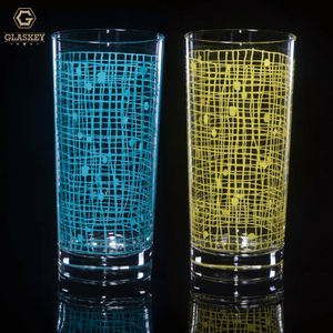Cesta hecha a mano con serigrafía Weave16oz Vaso para beber agua Highball Collins Vasos para beber Lavavajillas Vasos de cóctel seguros - Product Image 3