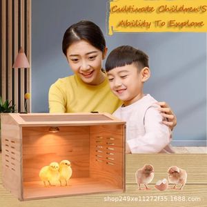 Boîte de couvaison en bois avec lampe chauffante pour l'élevage de poulets, cailles et canards, 40x30x30cm, taille personnalisable - Product Image 2