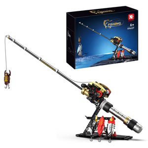 Ensemble de blocs de construction Southwind Fishing Spinning Reel, pêche en mer, jouet éducatif pour enfants, développement cérébral, assemblage DIY - Product Image 1