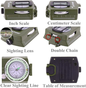 Không thấm nước chống sốc Navigation Survival La bàn đi bộ đường dài leo núi đi xe đạp địa chất thăm dò hoạt động ngoài trời nhôm trường hợp - Product Image 2