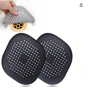 Coperchio <span class=keywords><strong>per</strong></span> scarico quadrato in silicone nero con ventosa <span class=keywords><strong>antiscivolo</strong></span> <span class=keywords><strong>per</strong></span> <span class=keywords><strong>doccia</strong></span>, facile da installare <span class=keywords><strong>per</strong></span> il bagno - Product Image 1