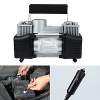 Air Compressor Tire Inflator Portable Double Cylinder Tire Inflator Tire Pump DC 12V 180psi