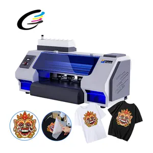 FCOLOR 13 "DTF Digital T-Shirt tekstil Printer akurasi tinggi 33CM Roll pigmen tinta Printer dengan mesin Shaker