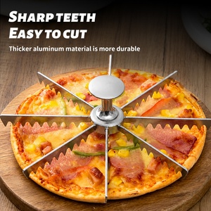 Cortador de Pizza Manual de Aluminio, Cortador de Pastel y Tartas con Cuchillas Dentadas Afiladas para Cocina y Restaurante - Product Image 2