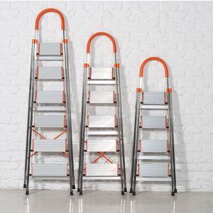 Échelle domestique en acier inoxydable à 3/4/<span class=keywords><strong>5</strong></span>/6 <span class=keywords><strong>marches</strong></span>, prix abordable, pliable, avec <span class=keywords><strong>marches</strong></span> antidérapantes et main courante, légère - Product Image 1