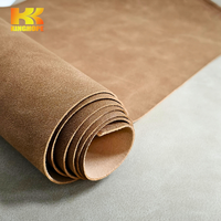 Cuir synthétique PU effet daim de chèvre, motif grain de peau de mouton, simili cuir Yangbuck pour empeignes de chaussures/sacs - Vente en gros