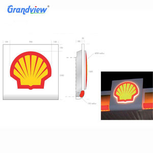 LED屋外キャノピー3D照明付きガソリンスタンド建設 - Product Image 6