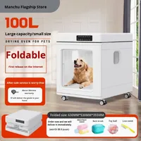 Sèche-cheveux intelligent 100L alimenté par courant alternatif pour chats et chiens, boîte de séchage pliable portable, température constante, souffleur d'eau, séchage à l'air, breveté