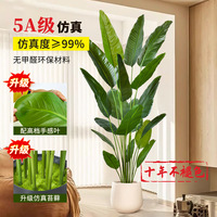 Plantas Verdes Artificiales, Árbol del Paraíso de las Aves, Flores Artificiales, Plantas Biónicas de Alta Gama, Lujo Ligero, para Sala de Estar, Restaurante, Plantas de Interior