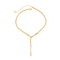 Collier pendentif Bowei pour femme, style européen et américain minimaliste, en fer hydroponique, avec chaîne en boîte ; Collier tendance