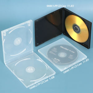 SUNSHING-Caja <span class=keywords><strong>de</strong></span> almacenamiento <span class=keywords><strong>de</strong></span> polipropileno para CD/DVD, soporte multidisco <span class=keywords><strong>de</strong></span> polietileno PP transparente, con cubierta <span class=keywords><strong>de</strong></span> plástico - Product Image 2