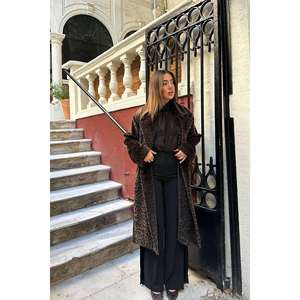 Gabardina de Cuero Color Caqui para Mujer con Cinturón, Disponibilidad al por Mayor - Product Image 6