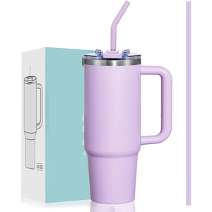 Wholesale Custom Reusable Stainless Steel Insulated Vacuum <b>Mug</b> Travel 40oz Tumbler Handle Straw Camping 24-36 Hours <b>Thermal</b> - Product Image 1