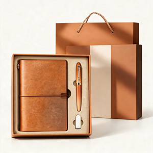 Set de Regalo Promocional Empresarial 3 en 1 Personalizable, para Uso en Oficina, con Libreta de Cuero, Bolígrafo y Memoria USB con Logotipo Personalizado - Product Image 3