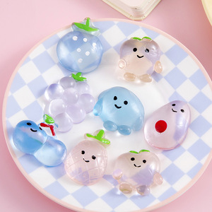 Lovely 3cm Mini Crystal Fruit Series TPR <b>Squishy</b> Dumpling Toy Stress Relief Gift for Kids and Adults Relaxing Squeeze Toy - Product Image 2