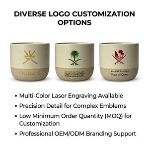 Juego de Tazas de Café de Cerámica con Logotipo Personalizado Kingze, 100 ml, 180 ml, 230 ml, Juego de Tazas de Espresso y Capuchino con Platillo para Cafetería y Restaurante - Product Image 2