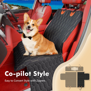 Housse de siège de voiture pour chien avec fond rigide, extenseur de siège arrière, hamac pour chien avec fenêtre en maille, anti-rayures et antidérapant - Product Image 4