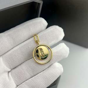 Collier pendentif en argent sterling, zircon, motif géométrique, plaqué or, style tendance de luxe, pour femmes, fiançailles, mariage, fête, GTC - Product Image 5