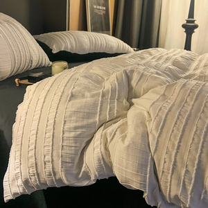 Customized Bed Sheets Pillowcase Mattress <strong>Protector</strong> <strong>King</strong> <strong>Size</strong> Tufted Bedding Set Bed Sheet <strong>Duvet</strong> Cover Set - Product Image 3