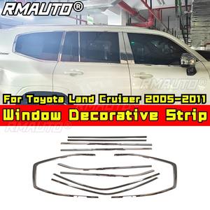 Tira Decorativa para Ventana de Coche, Marco de Puerta Exterior de Acero Inoxidable para Toyota Land Cruiser 2005-2011, Kit de Carrocería, Accesorios para Coche - Product Image 2