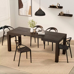 Thiết Kế Mới Ăn Uống Hiện Đại Đồ Nội Thất Nhà Bếp Tiết Kiệm Không Gian Mở Rộng Bàn Ăn Và Ghế Đặt Bằng Gỗ Mở Rộng Bàn Ăn - Product Image 3