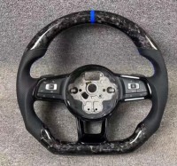 Accessoires de personnalisation du volant en cuir et fibre de carbone pour Volkswagen VW Passat Golf 7 MK7 Mk7.5 Polo Tiguan Jetta GTI