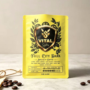 Custom Matte Aluminum Foil Three Side Seal <b>Mini</b> Sachet Food Grade Packaging Bag For Specialty Coffee Bean Ground Coffee Sample - Product Image 1