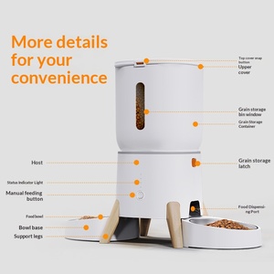 5L Smart Pet Feeder, APP Control Remote Pet Feeding Machine, Automatic Pet Feeder with Double <strong>Bowls</strong> for <strong>Dogs</strong> and Cats - Product Image 4