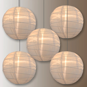 Nicro tùy chỉnh không thường xuyên gân vượt qua Nylon vải đèn lồng đám cưới trang trí nội thất ngoài trời Crisscross ribbing giấy đèn lồng - Product Image 1