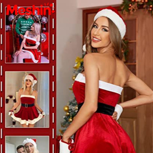 Meshin Nuevo Disfraz Sexy para Mujer Adulta, Uniforme de Fiesta de Navidad, Elegante Traje de Anime para Vestir, Poliéster - Product Image 2