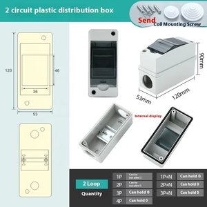 HS 2-24 cách không thấm nước IP65 nhựa ngắt mạch cài đặt hộp với bìa trong suốt Thiết bị phân phối điện - Product Image 6