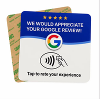 Panneau de table interactif personnalisé en acrylique avec code QR RFID NFC pour les avis sur les réseaux sociaux Google, compatible iPhone Android NTAG215/216