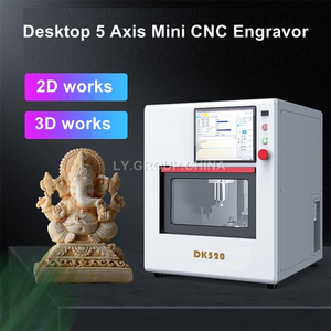 Ly dk520 tách ra kèm theo máy tính để bàn nhỏ <span class=keywords><strong>CNC</strong></span> Máy khắc <span class=keywords><strong>5</strong></span> Trục liên kết cho đồ trang sức ngọc Đá ThủY Tinh đá quý kim loại 2kw - Product Image 2