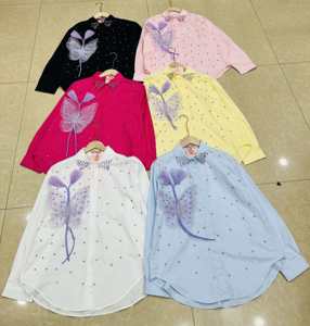 Camicia da <span class=keywords><strong>Donna</strong></span> a Maniche Lunghe in Poliestere/<span class=keywords><strong>Cotone</strong></span> Traspirante, Stile Retrò con Spalle Regolate, Nuova Moda Autunnale, Vendita all'Ingrosso - Product Image 4