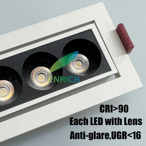 Downlights LED à intensité variable, projecteurs 0W, 20W, 30W, plafonniers COB anti-éblouissement, bandes lumineuses <span class=keywords><strong>CERR</strong></span>, éclairage intérieur - Product Image 5