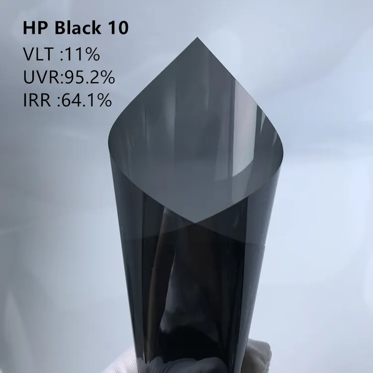 Nasido hp black 10% vlt filme para tinta de janela, acessórios para carro com adesivos para cuidados com a pele